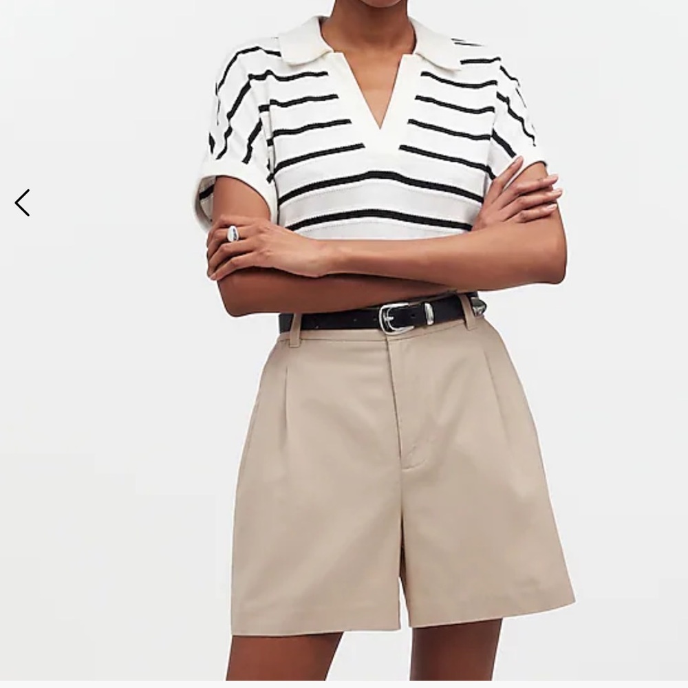 NWT Madewell The Harlow Short in Drapey Twill, Vintage Khaki size 6